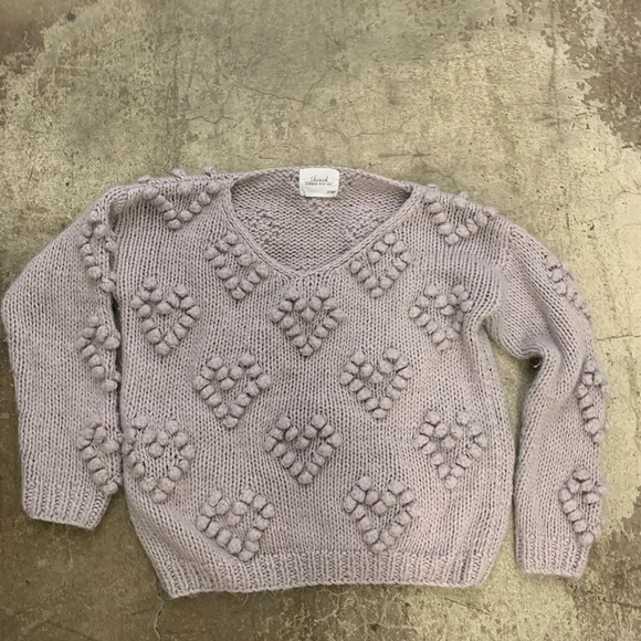 Bloggers favourite chic wish lavender bubble heart 3d sweater - Picture 4 of 8